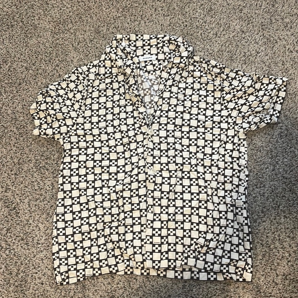 Sandro Paris Men’s Cross Check Short Sleeve shirt